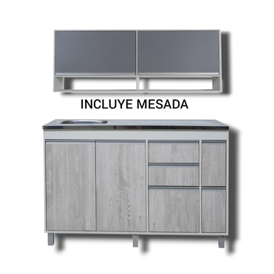 ALACENA Y BAJO MESADA DE 1.40 - LÍNEA SORRENTO - RICCHEZZE