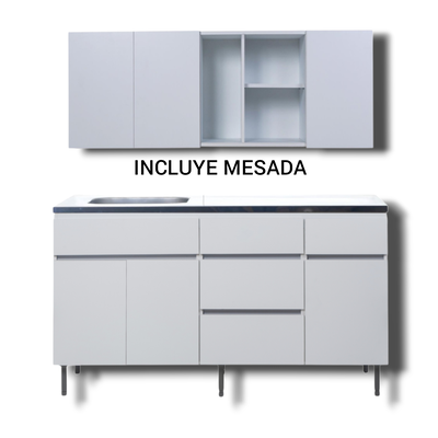 ALACENA Y BAJO MESADA DE 1.60 - LIVORNO ARCO - RICCHEZZE