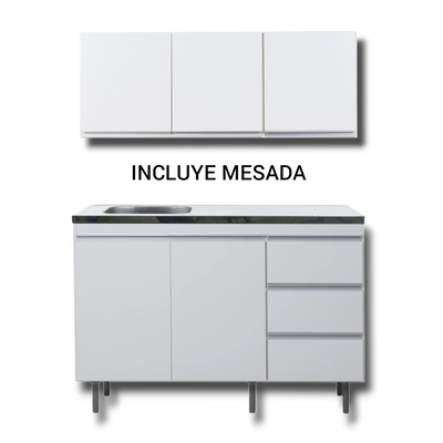 ALACENA Y BAJO MESADA DE 1.20 - LÍNEA ARCO - RICCHEZZE