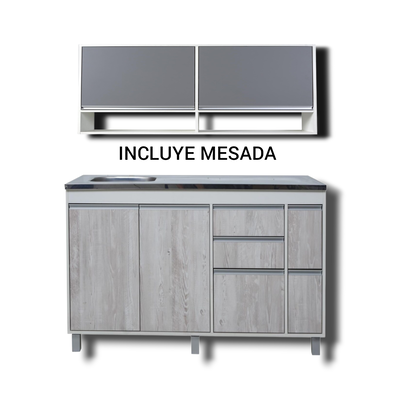 ALACENA Y BAJO MESADA DE 1.40 - LÍNEA SORRENTO - RICCHEZZE