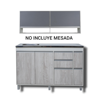 ALACENA Y BAJO MESADA DE 1.40 - LÍNEA SORRENTO - RICCHEZZE