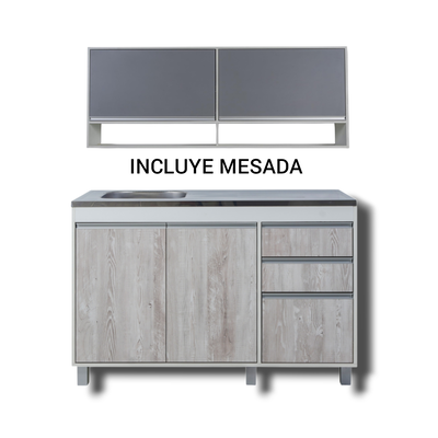 ALACENA Y BAJO MESADA DE 1.20 - LÍNEA SORRENTO - RICCHEZZE