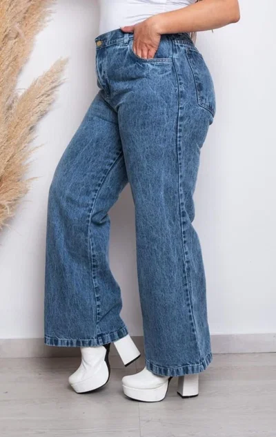 Wide Leg Azul Arenado