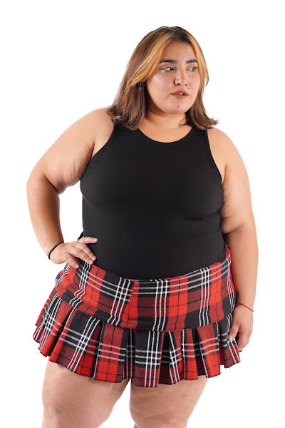 Pollera Hayley tableada escocesa