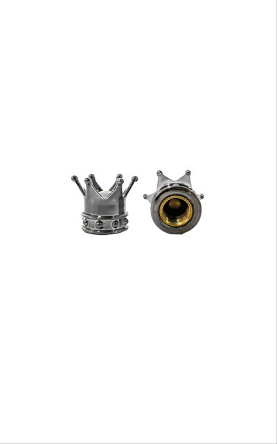 TAPA VALVULA X2 CORONA REY PLATA MW