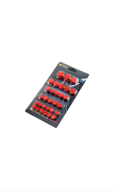 KIT CUBRE TORNILLOS ROJO