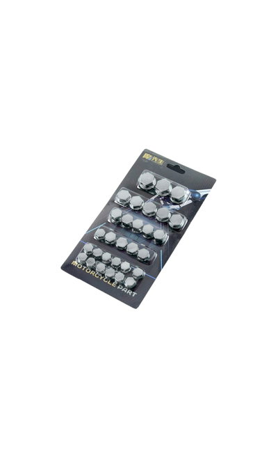 KIT CUBRE TORNILLOS PLATA
