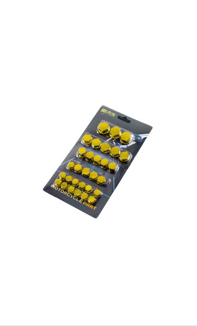 KIT CUBRE TORNILLOS DORADO 