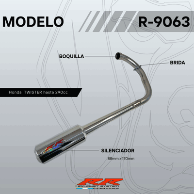 ESCAPE RR R9063 PARA HONDA TWISTER 250 / 290 CC