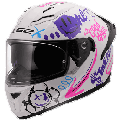 CASCO LS2 FUSION BLANCO/ROSA MATE