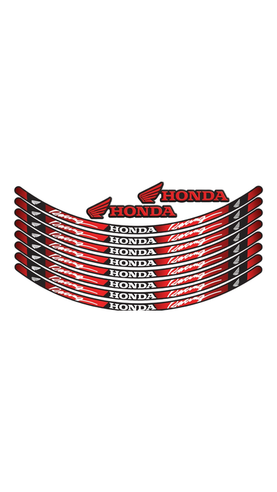 CINTA UNIVERSAL AMBAS RUEDAS HONDA RACING ROJO/NEGRO V1