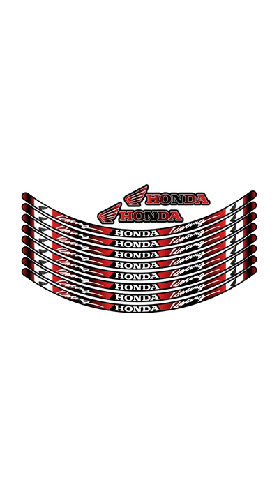 CINTA UNIVERSAL AMBAS RUEDAS HONDA RACING ROJO/NEGRO V2