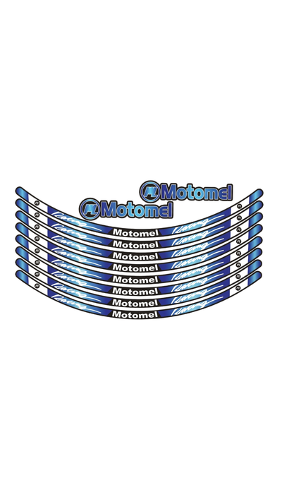 CINTA UNIVERSAL AMBAS RUEDAS MOTOMEL CELESTE/NEGRO V1