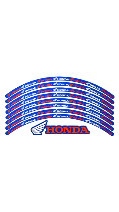 CINTA UNIVERSAL AMBAS RUEDAS HONDA AZUL LETRA ROJA 