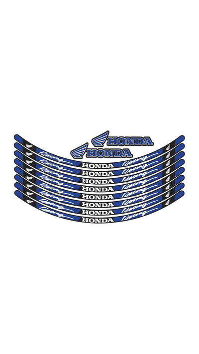 CINTA UNIVERSAL AMBAS RUEDAS HONDA RACING AZUL/NEGRO V1