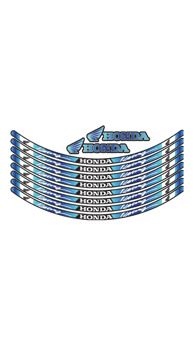 CINTA UNIVERSAL AMBAS RUEDAS HONDA RACING CELESTE/NEGRO V1