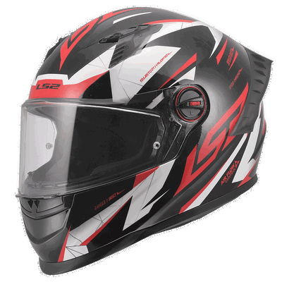 CASCO LS2 COSMOS DRAZE ROJO/NEGRO/BLANCO MATE