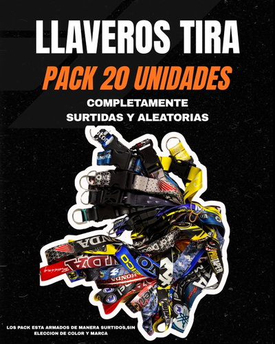 LLAVERO TIRA PACK SURTIDO 20 UNIDADES