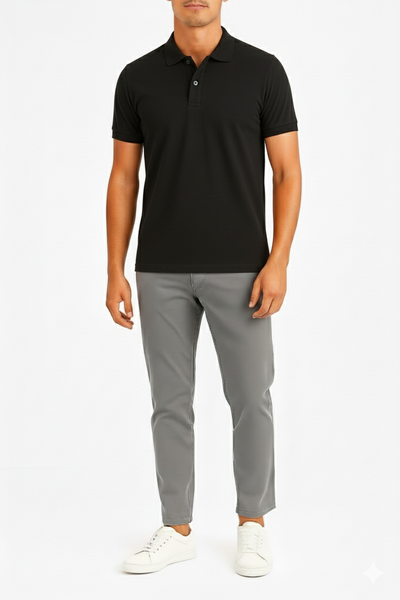 CHOMBA SMART CASUAL (BLACK)