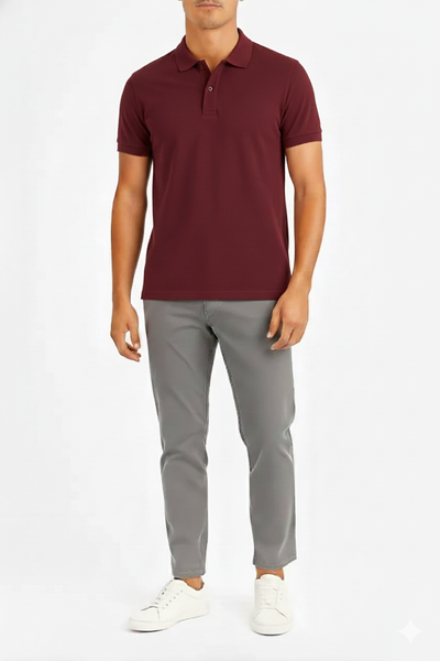 CHOMBA SMART CASUAL (BORDÓ)