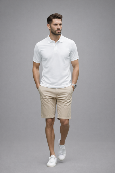 Outfit Escencial 2 (Chomba de piqué + bermuda de gabardina) 