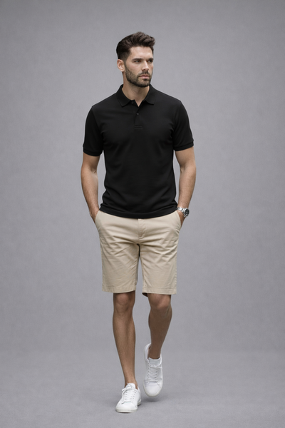 Outfit Escencial 3 (Chomba de piqué + bermuda de gabardina) 