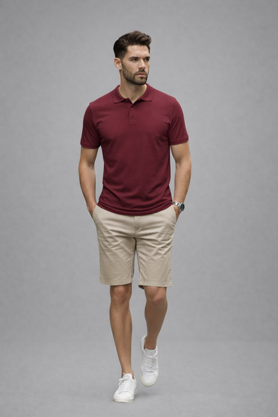 Outfit Escencial 4 (Chomba de piqué + bermuda de gabardina) 