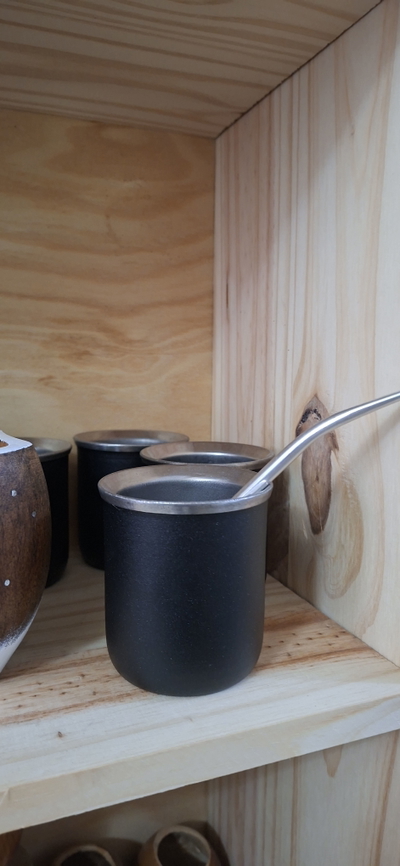 Mate acero + Bombilla