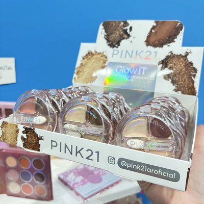 SOMBRAS X3 + ILUMINADOR | PINK 21