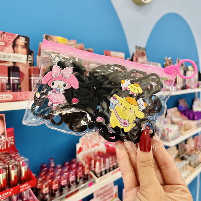 ESTUCHE COLITAS DE PELO NEGRO PERSONAJES 