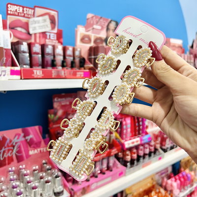 BROCHECITO DORADO CON PERLAS X2