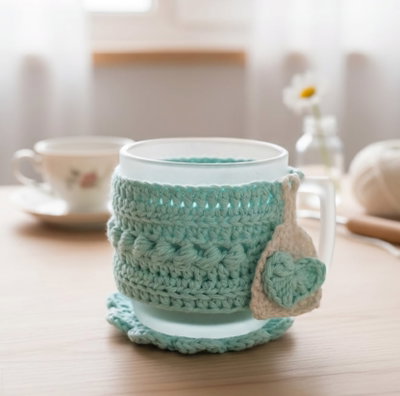 Set taza crochet