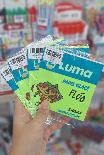 Papel glasé flúor