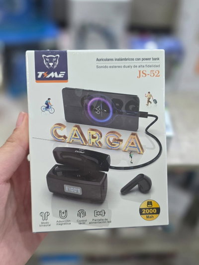 Auricular inalámbrico con power bank