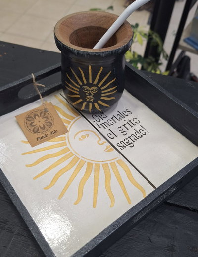 Mate con bandeja argentina
