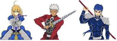 Sticker 3D FATE/STAY NIGHT Saber/Archer/Lancer