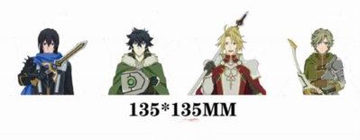 Sticker 3D  THE RISING OF THE SHIELD HERO Naofumi/Itsuki/Motoyasu/Ren