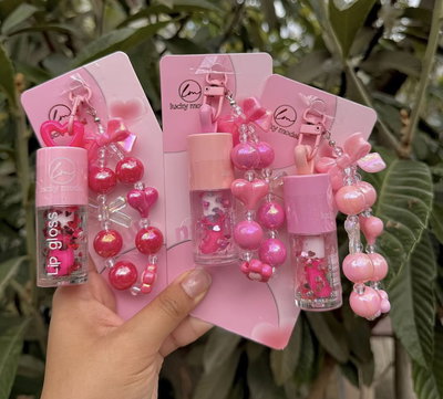 lip gloss con llavero