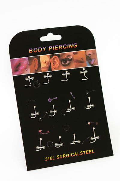 PACK X12 - PIERCING NARIZ BOLITA