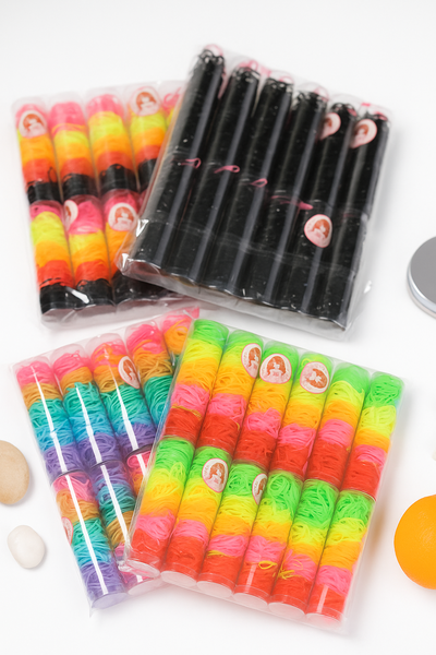 PACK X12 - COLITAS SILICONA REFORZADO VARIOS COLORES 