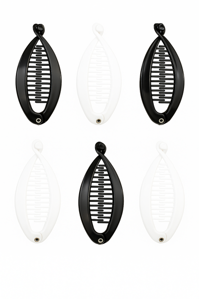 PACK X6 - HEBILLA "PESCADITO" MEDIANO - VARIOS COLORES