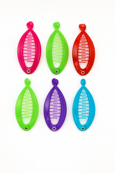 PACK X6 - HEBILLA "PESCADITO" CHICO SMALL - VARIOS COLORES