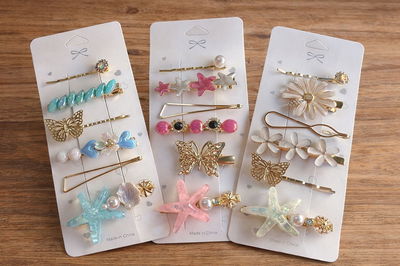 SET HEBILLAS DORADAS PLAYA - VARIOS MODELOS