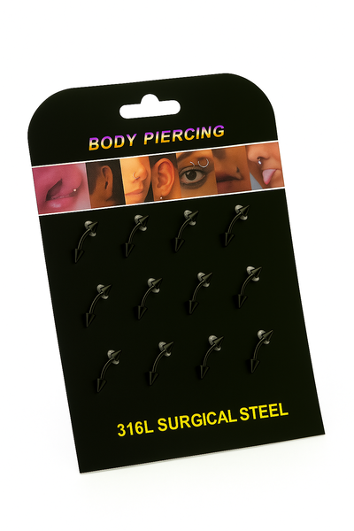 PACK X12 - PIERCING CEJA TRIANGULO DOBLE