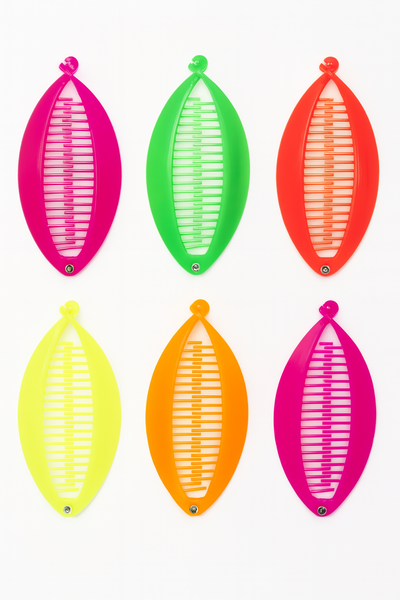 PACK X6 - HEBILLA "PESCADITO" GRANDE LARGE - VARIOS COLORES