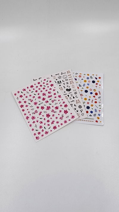 STICKERS ADHESIVOS PARA UÑAS VARIOS MODELOS