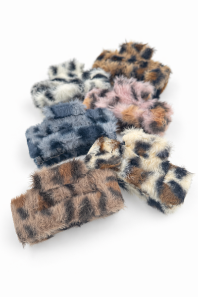 PACK X12 BROCHE PLUSH ANIMAL PRINT - COLORES SURTIDOS