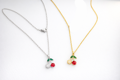 CADENA CHERRY ACERO Y BOLA DE FUEGO - VARIOS COLORES