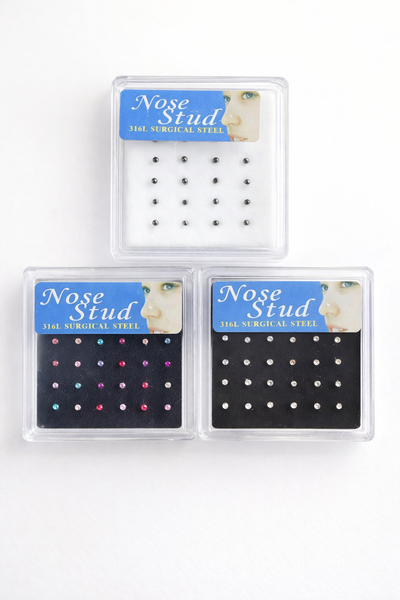 PIERCING PARA NARIZ ACERO QUIRURGICO - VARIOS COLORES