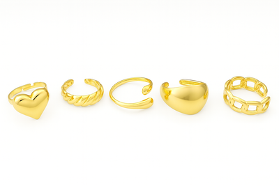 ANILLO ACERO QUIRURGICO DORADO/PLATEADO - VARIOS MODELOS
